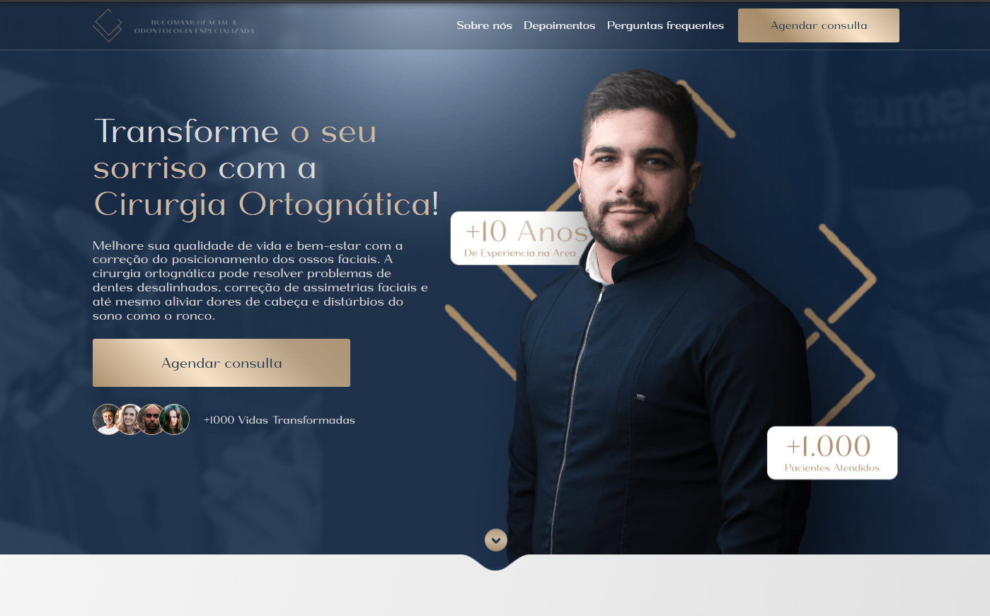 Screenshot do site Dr. Leonel Carvalho - Otorrino